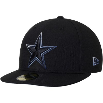 Men's Dallas Cowboys New Era Black Color Dim 59FIFTY Fitted Hat 2604113